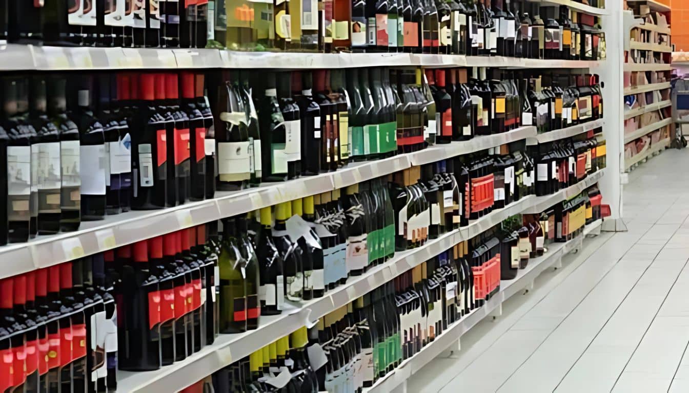 L’alcool est-il facilement disponible au Maroc ? Bouteilles en vitrine